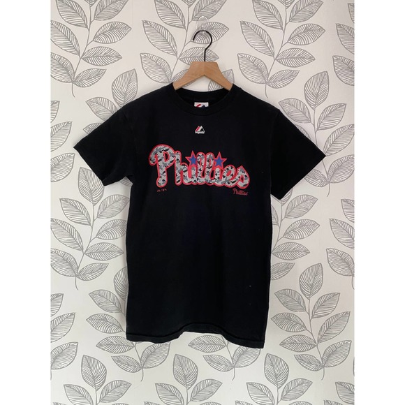 Majestic | Shirts | Majestic Phillies Halladay Black Tshirt Size S | Poshmark